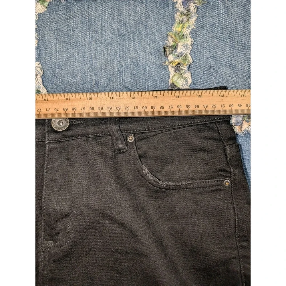 Crysp Denim Jeans Black Distressed Rip Moto Skinny Fit Men's 31 (32x29)‎